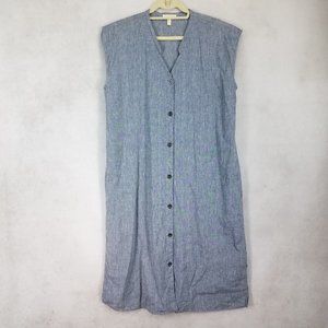 Eileen Fisher M Linen Long Tunic Dress lagenlook